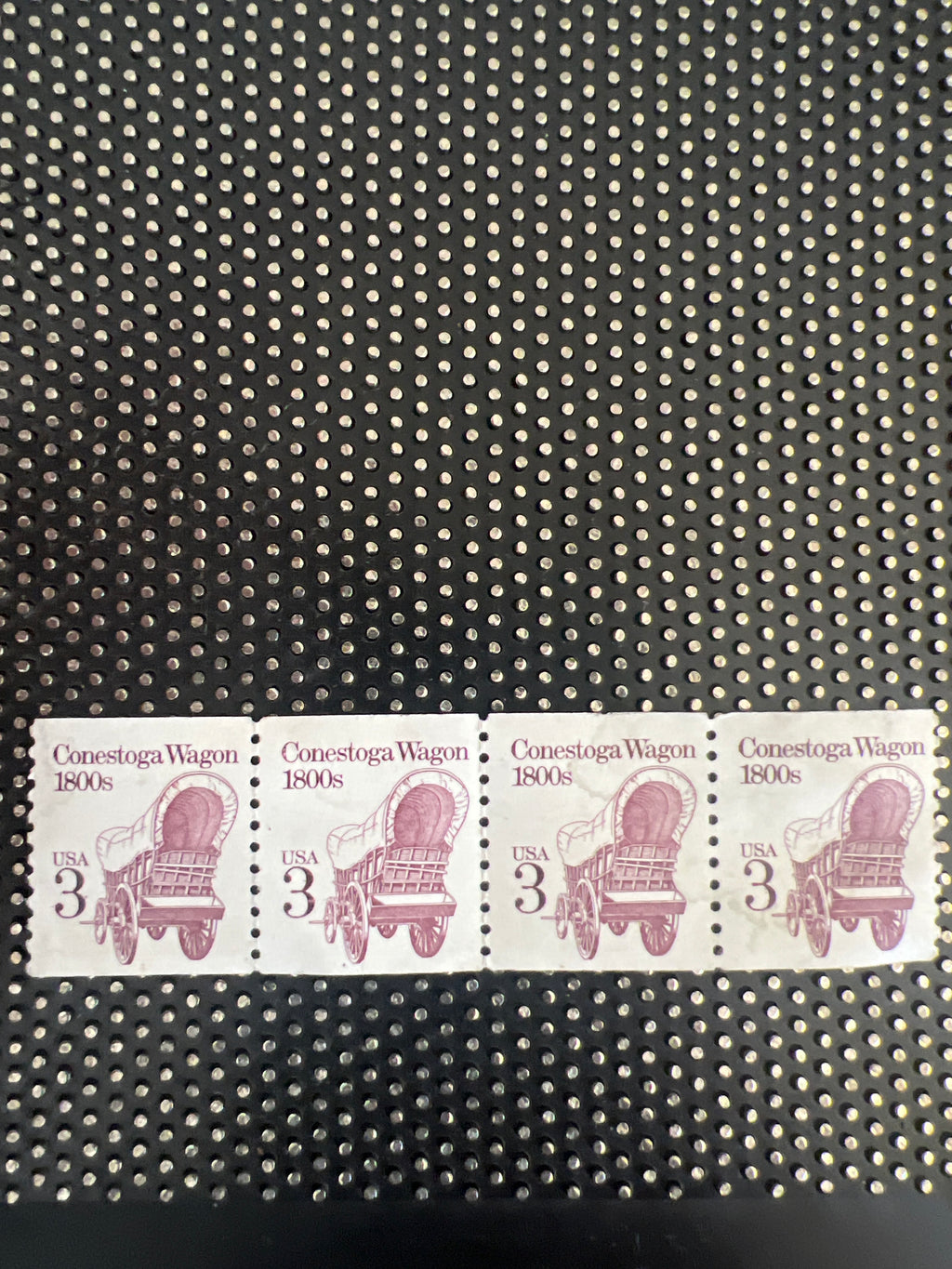 4 Conestoga Wagon-1800s 3 cent Stamp - original real stamp