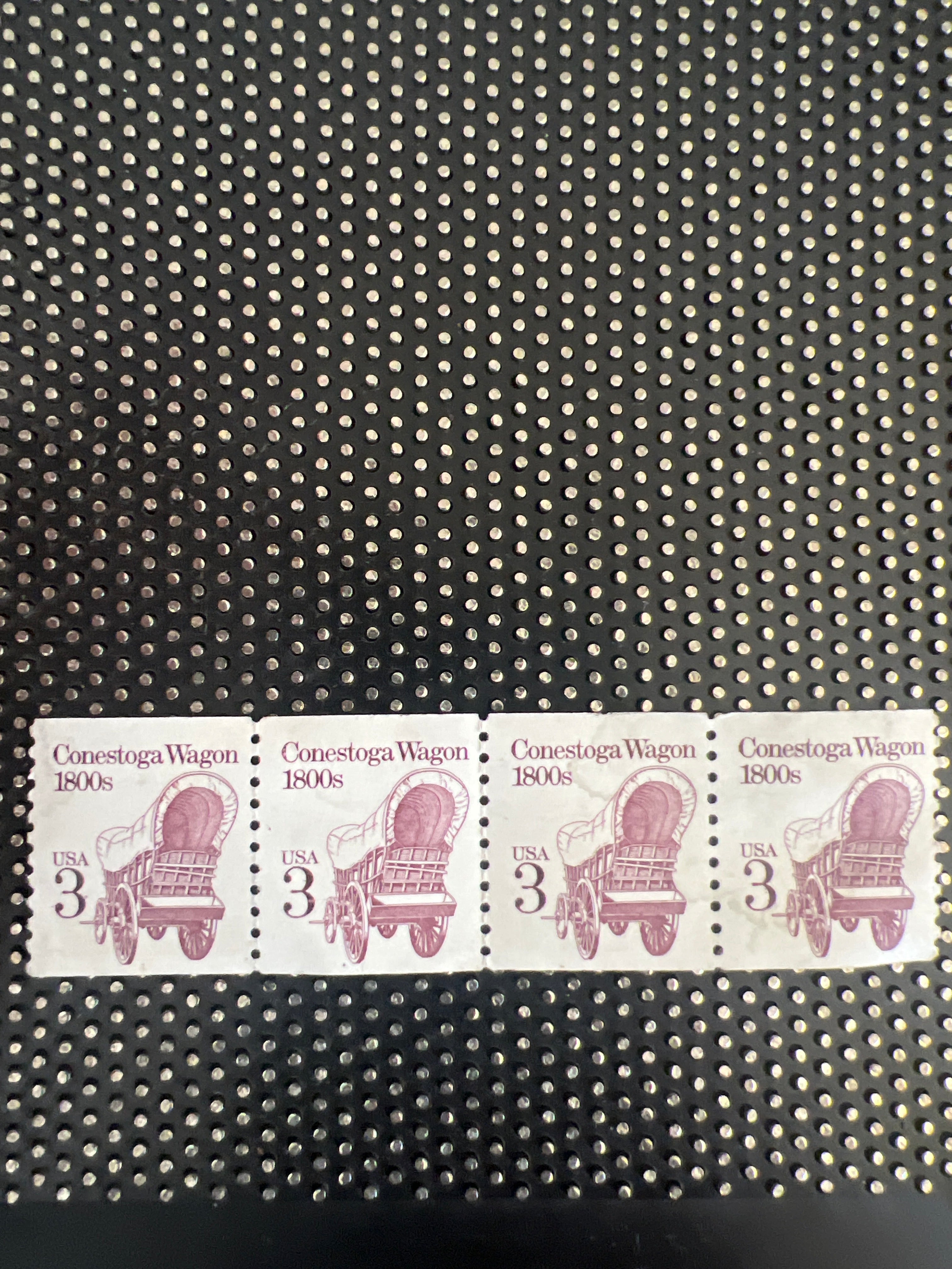 4 Conestoga Wagon-1800s 3 cent Stamp - original real stamp